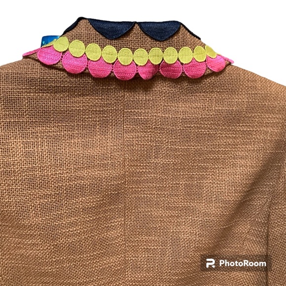 🆕{MAISON COMMON} Dot-Applique Peter Pan Collar Jacket - Picture 4 of 13